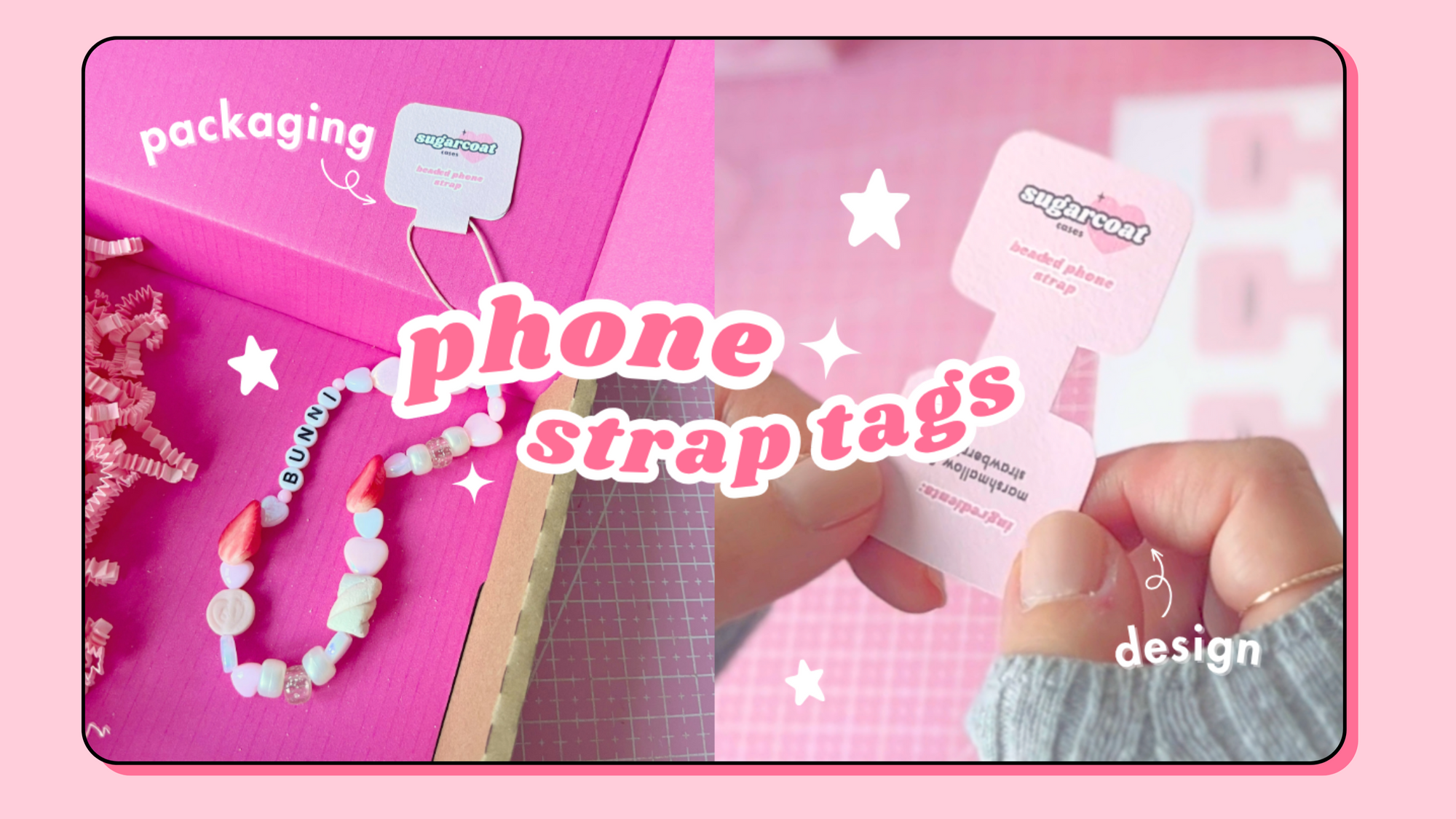 💟✨ phone strap tag packaging design