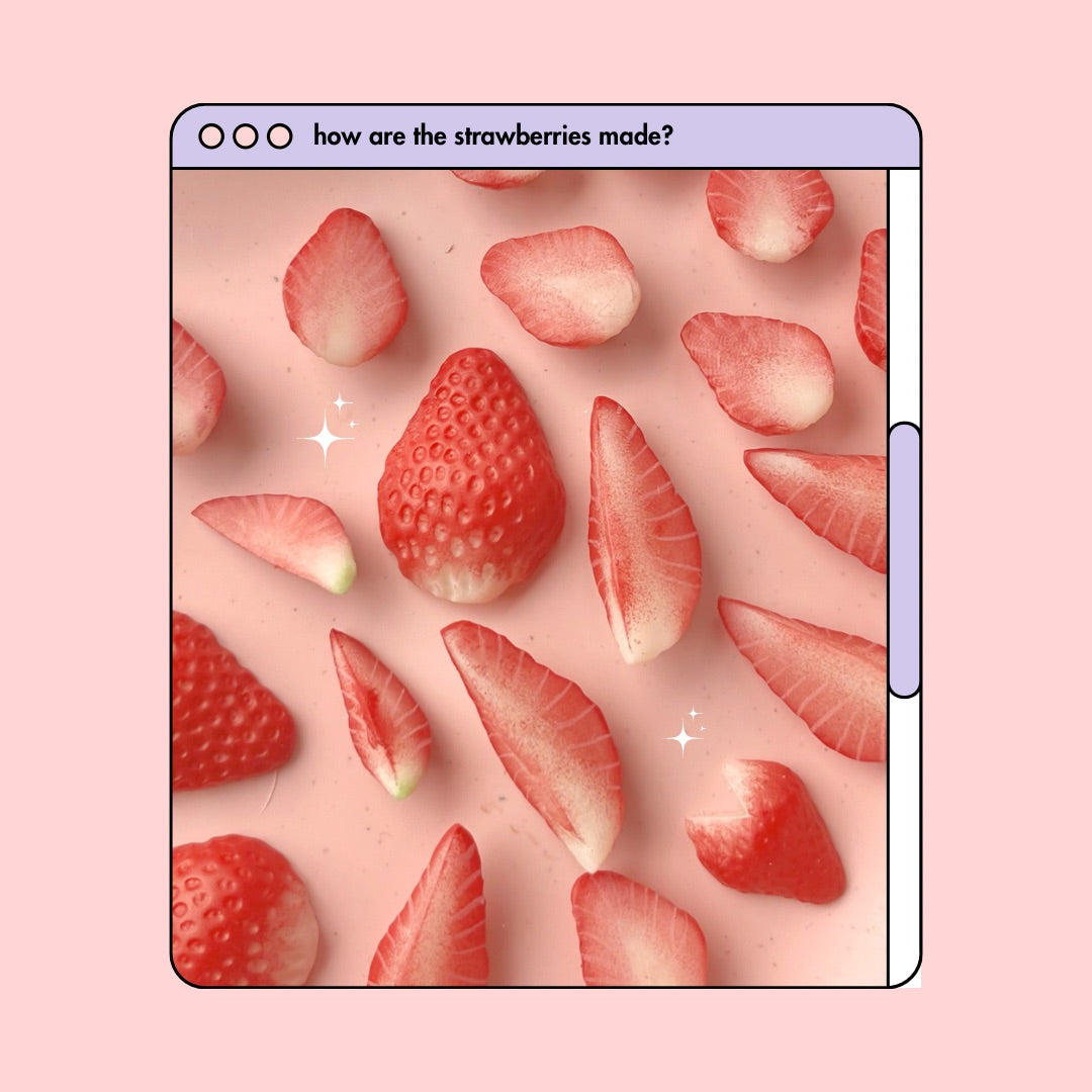 how are all the strawberry slices made? 🍓