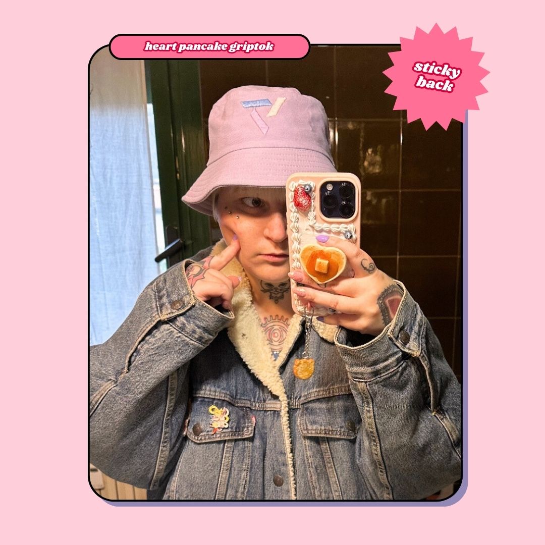 decoden phone case whipped cream with phone plug heart shaped pancake butter strawberry blueberry